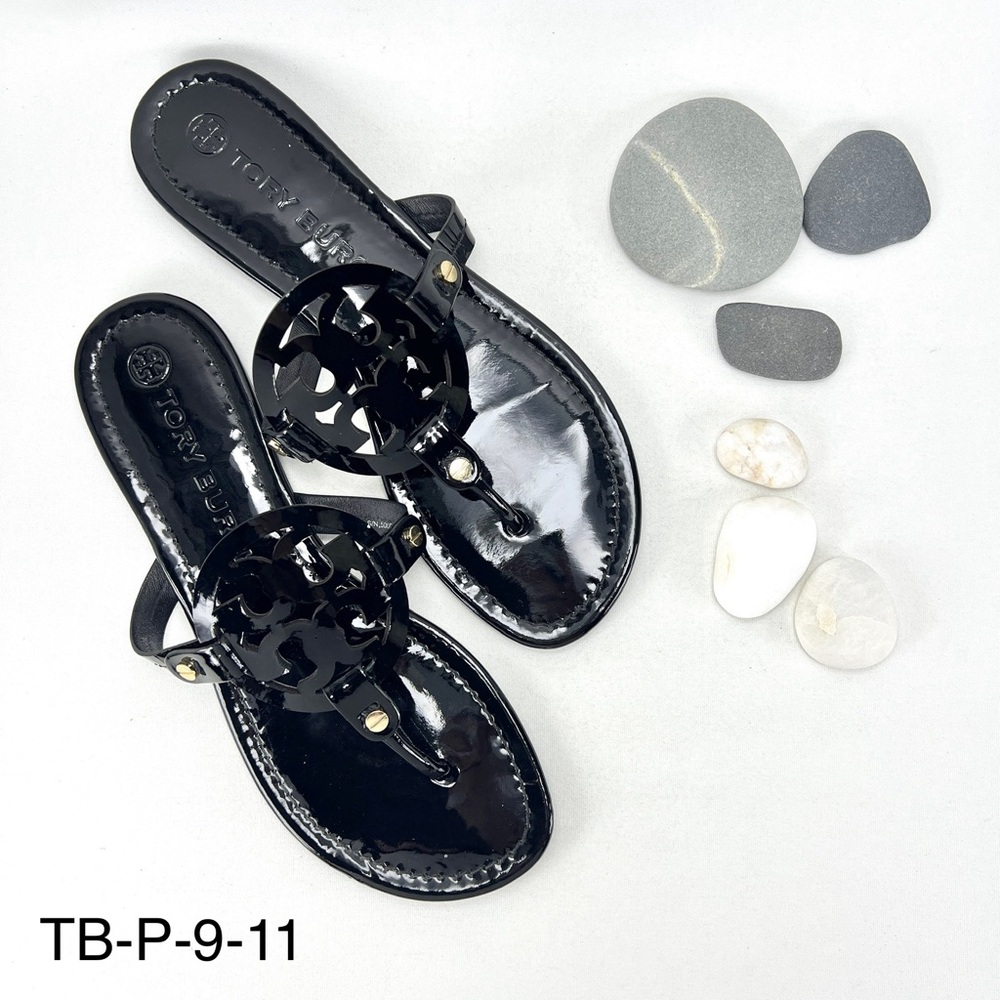 Like NEW Miller Patent Leather Sandal 9M by Tory Burch (TB-P-9-11) - Picture 2 of 12